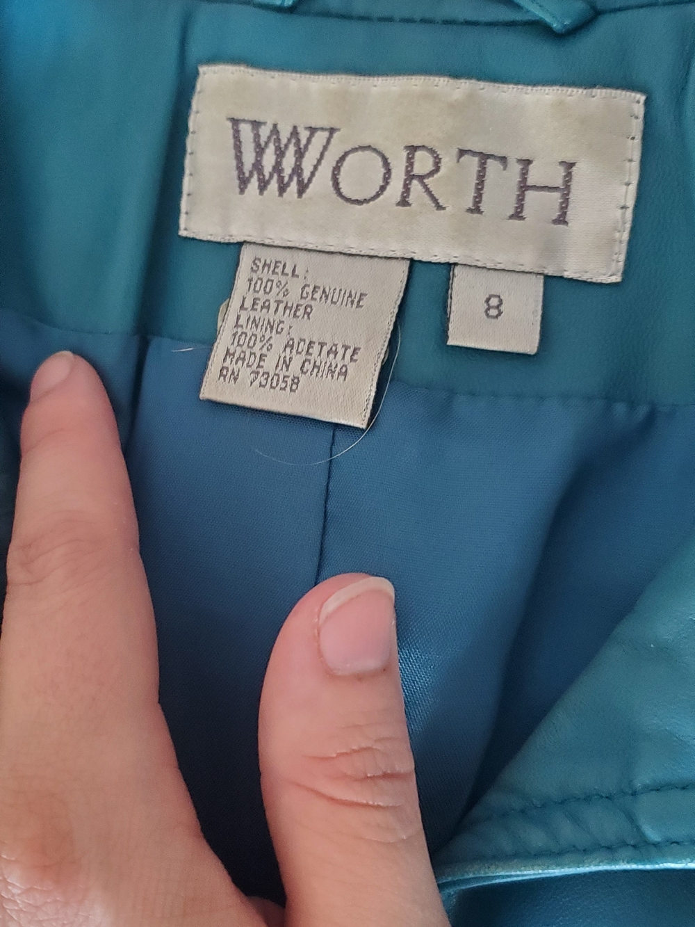 Worth Teal Leather Jacket - Women's Brand